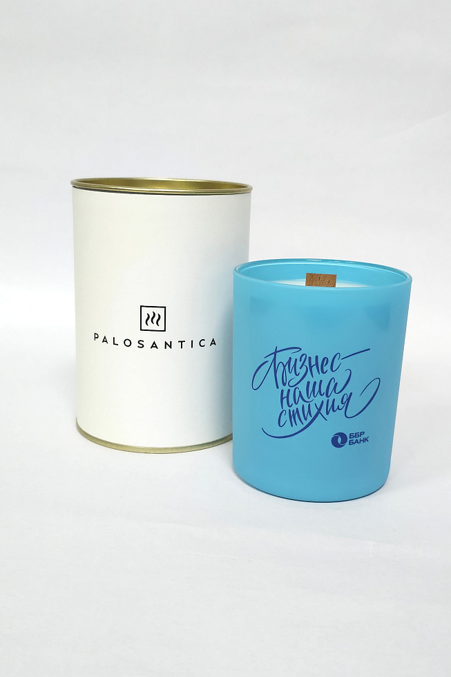 картинка Ароматическая свеча Мята "Бизнес-наша стихия" магазин Одежда+ являющийся официальным дистрибьютором в России 